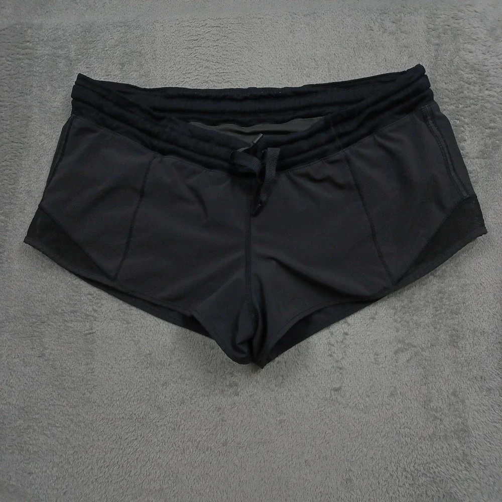Lululemon‎ Shorts Womens 4 Gray Drawstring Activewear Casual Yoga Training Gym